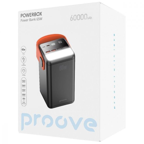 Портативна батарея Proove 60000mAh 65W Powerbox (PBPB65412201) Black 327918 фото