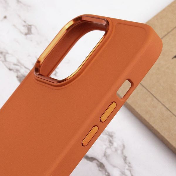 TPU чохол Bonbon Metal Style для Apple iPhone 14 Pro (6.1") Помаранчевий / Papaya 257181 фото