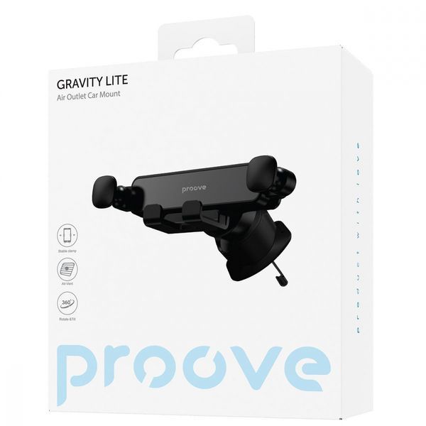 Автомобільний тримач Proove Gravity Lite Air Outlet Car Mount (CHGL00000001) Black 287059 фото