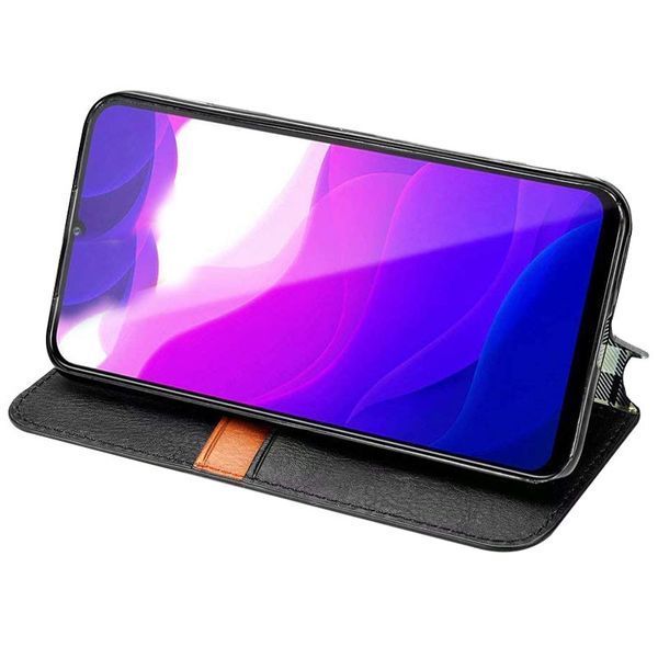 Шкіряний чохол книжка GETMAN Cubic (PU) для Xiaomi Redmi Note 9s / Note 9 Pro / Note 9 Pro Max Чорний 200428 фото