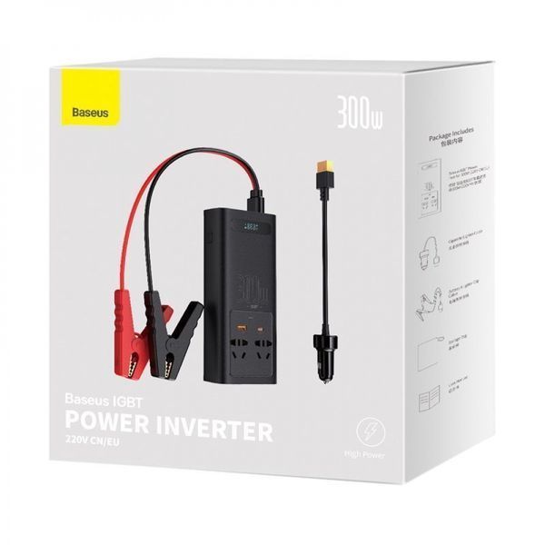 Автомобільний інвертор Baseus IGBT Power Inverter 300W (220V CN/EU) (CGNB010101) 266334 фото