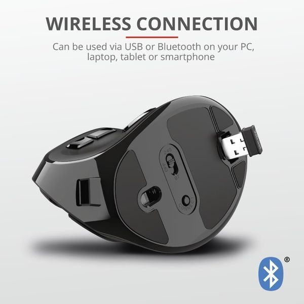 Миша Trust Voxx Rechargeable Ergonomic, WL, чорний (23731_TRUST) 363711 фото