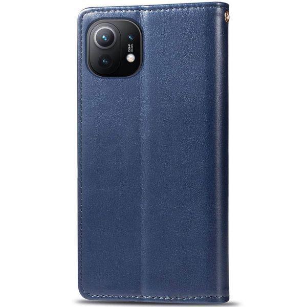 Шкіряний чохол книжка GETMAN Gallant (PU) для Xiaomi Mi 11 Синій 204032 фото