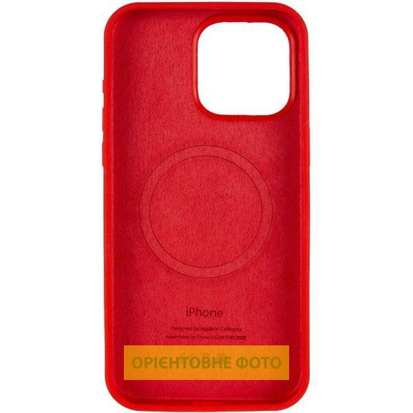 Чохол Silicone Case (AA) Logo with MagSafe для Apple iPhone 17 (6.3") Червоний / Red 392998 фото