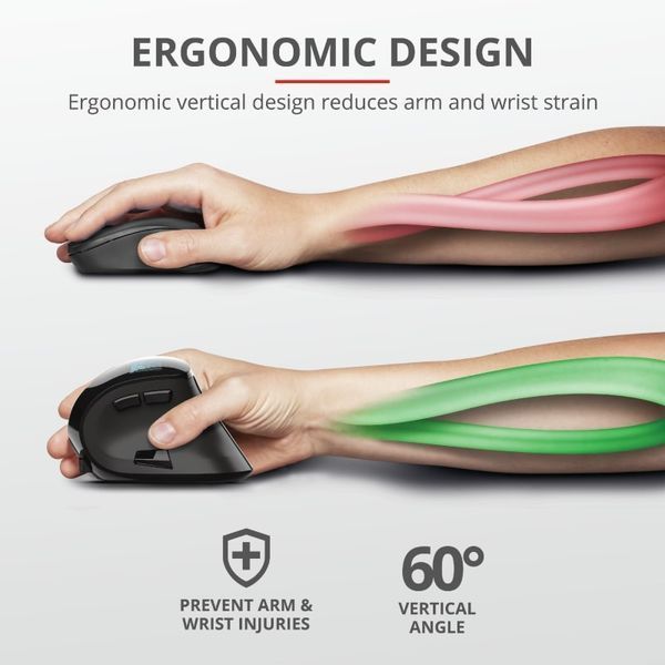 Миша Trust Voxx Rechargeable Ergonomic, WL, чорний (23731_TRUST) 363711 фото