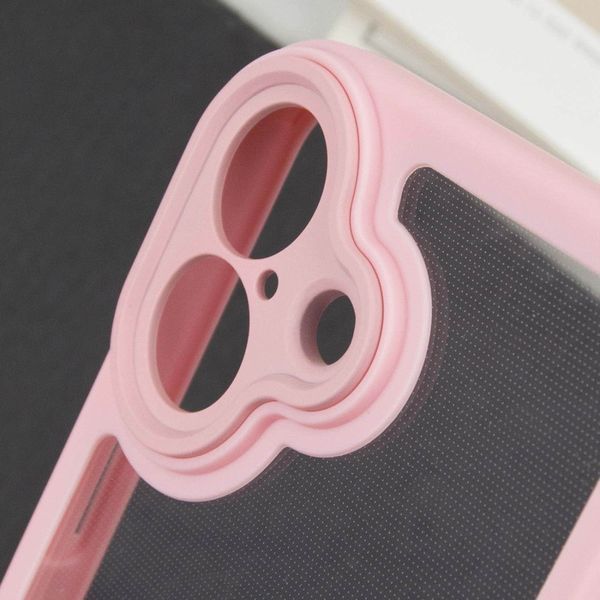 TPU чохол Transparent + Colour 1,5mm для Apple iPhone 16 (6.1") Pink 346578 фото