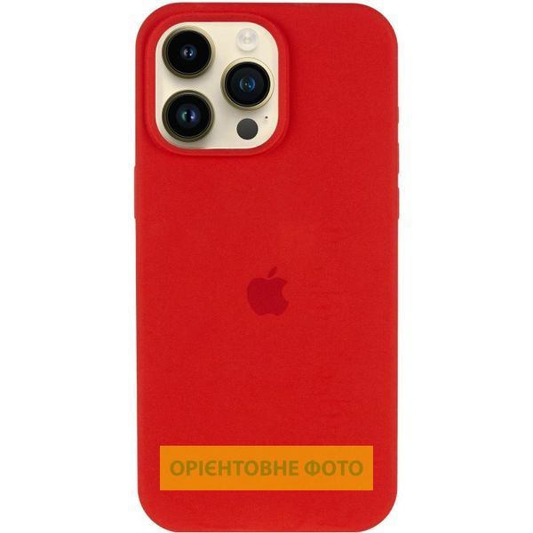 Чохол Silicone Case (AA) Logo with MagSafe для Apple iPhone 17 (6.3") Червоний / Red 392998 фото