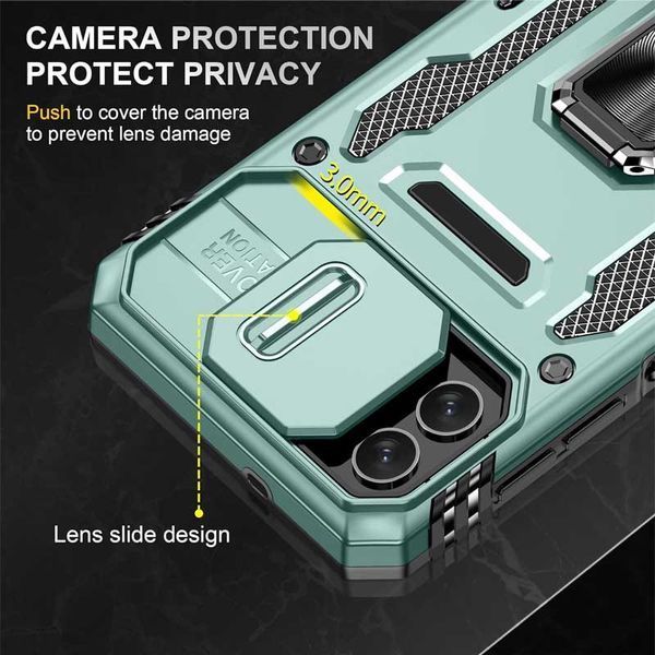 Ударостійкий чохол Camshield Army Ring для Samsung Galaxy A05 Зелений / Light Green 283624 фото