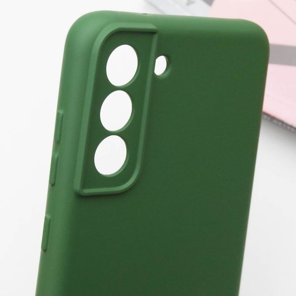 Чохол TPU GETMAN Liquid Silk Full Camera для Samsung Galaxy S21 FE Зелений / Dark green 354330 фото