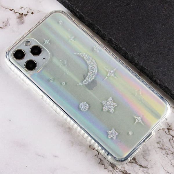 TPU+Glass чохол Aurora Space для Apple iPhone 11 Pro Max (6.5") Місяць 205557 фото