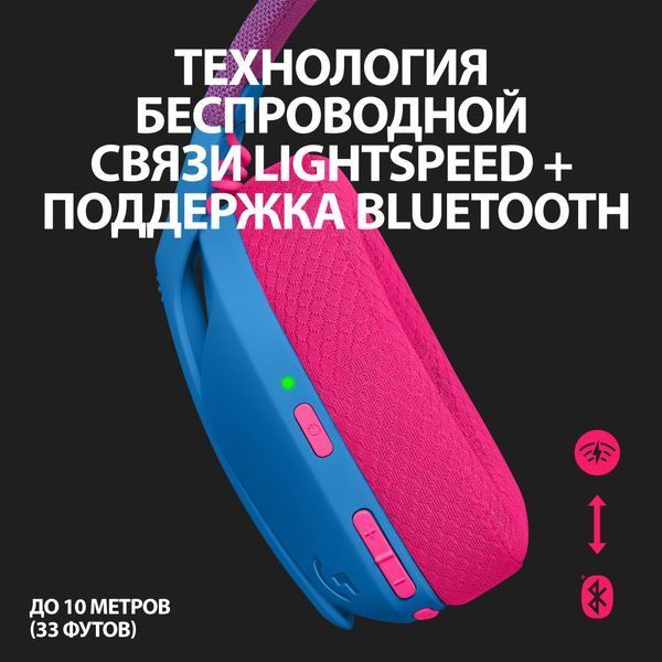 гарнітура LOGITECH G435 LIGHTSPEED Wireless Gaming - BLUE (981-001062) 306597 фото