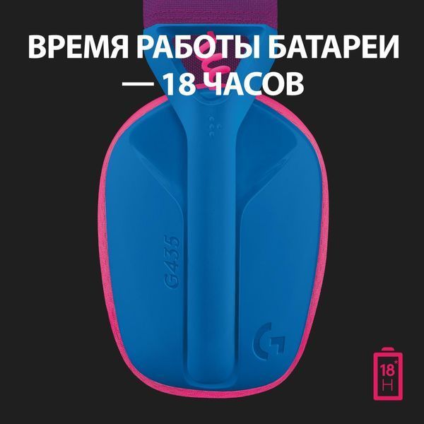 гарнітура LOGITECH G435 LIGHTSPEED Wireless Gaming - BLUE (981-001062) 306597 фото