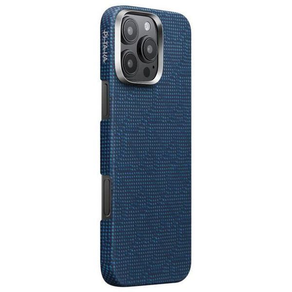 Чохол-накладка iPhone 16 Pro Pitaka Tactile Woven Case Monogram - Dark Blue (KI1603PTK) 377931 фото