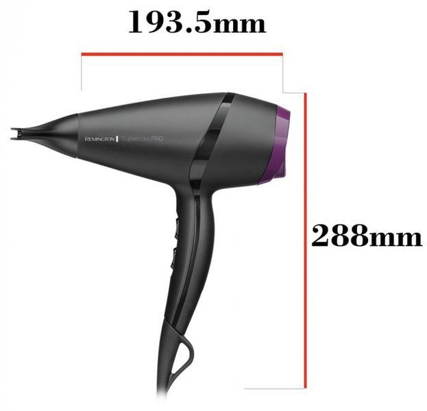 Фен Remington Supercare PRO 2100 AC motor, 2100Вт, 3 режими, іоніз-я, хол. обдув, чорний (AC7100) 368954 фото