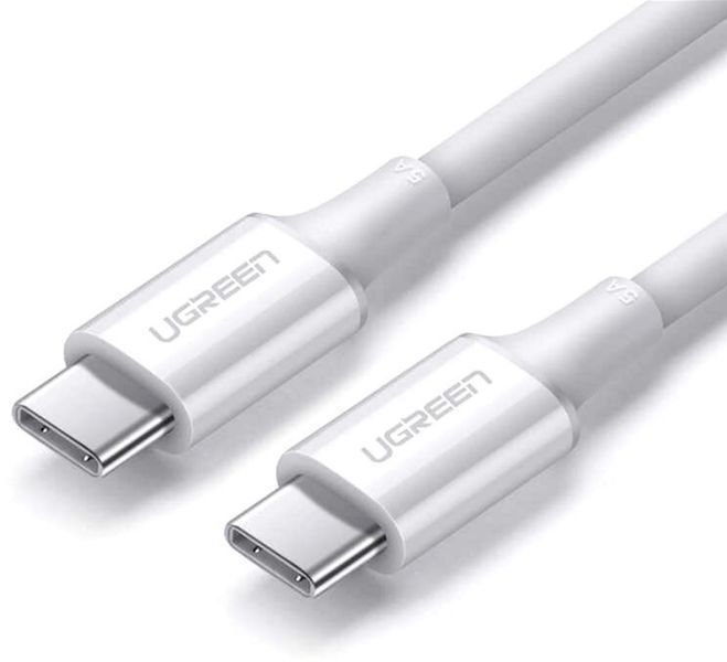 Кабель UGREEN US300 Charging Cable 100W USB Type-C To USB Type-C 5A 2m White (60552) 278808 фото