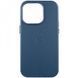 Чохол-накладка Apple iPhone 16 Pro Apple Leather Case with Animation & MagSafe Blue 380378 фото 1
