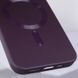 Шкіряний чохол Bonbon Leather Metal Style with MagSafe для Apple iPhone 12 Pro Max (6.7") Фіолетовий / Dark Purple 276579 фото 4