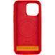 Чохол Silicone Case (AA) Logo with MagSafe для Apple iPhone 17 (6.3") Червоний / Red 392998 фото 3