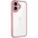 TPU чохол Transparent + Colour 1,5mm для Apple iPhone 16 (6.1") Pink 346578 фото 1