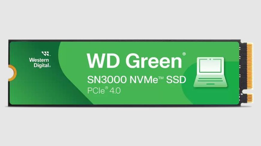Твердотільний запам&rsquo;ятовувальний пристрій накопичувач (SSD) G4 M.2 NVME 500GB GREEN SN3000 WDS500G4G0E WDC 348629 фото