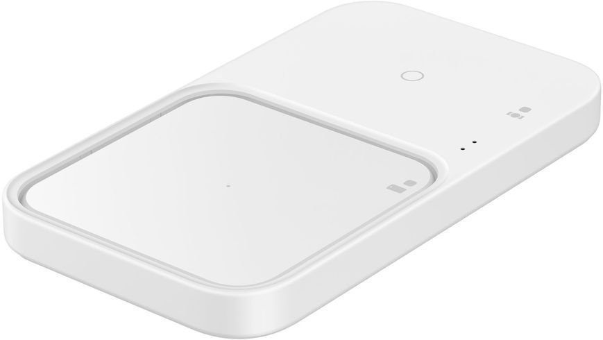 Зарядний пристрій бездротовий Samsung Duo 15Вт, білий (EP-P5400BWEGEU) 366453 фото