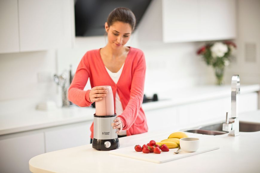 Блендер Russell Hobbs стаціонарний Nutri Boost 700Вт, чаша-700мл, чопер 300мл, чорно-сріблястий (23180-56) 384513 фото