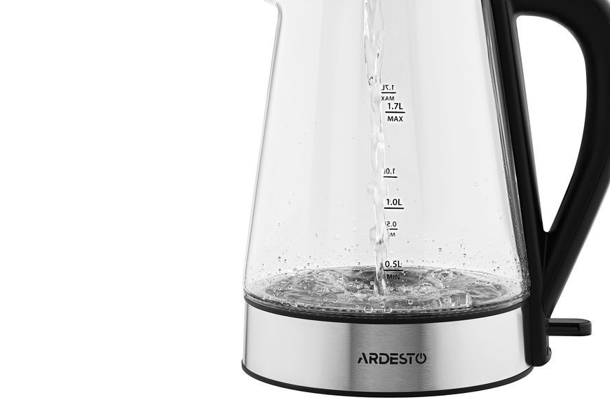 Електрочайник Ardesto 1.7л, Strix, скло, чорний (EKL-F110) 366821 фото