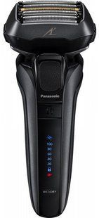 Бритва електр. Panasonic сіткова, 14000 об/хв, бритв.головок-5, Li-Ion, сух.+волог., тример, чорний (ES-LV6U-K820) 369084 фото