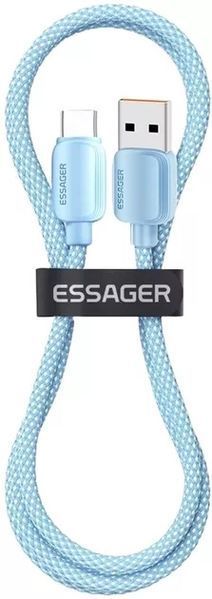 Кабель ESSAGER Breeze USB Cable USB-A to Type C 2M 100W (EXC7A-WLA03-P) Blue 314585 фото