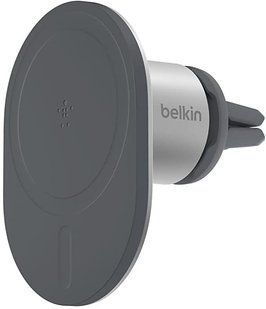 Автомобільний тримач Belkin Car Holder Air Ven Mount PRO MagSafe Silver (WIC003BTGR) 220997 фото