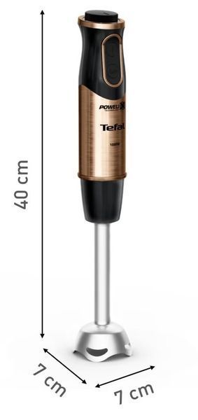 Блендер Tefal заглибний Quickchef 1000Вт, 3в1, чаша-800мл, чопер-500мл, турборежим, чорно-бронзовий (HB656G10) 370386 фото