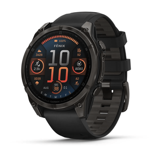 Смарт-годинник Garmin Fenix 8 47mm AMOLED Sapphire Carbon Gray DLC Titanium w. Black/Pebble Gray S. Band (010-02904-20,010-02904-21) 323571 фото