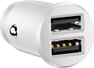 АЗП Baseus Grain Metal 3.1A/2USB (CCALL-ML02) White 268319 фото