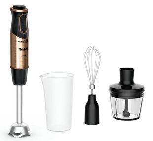 Блендер Tefal заглибний Quickchef 1000Вт, 3в1, чаша-800мл, чопер-500мл, турборежим, чорно-бронзовий (HB656G10) 370386 фото