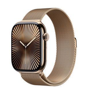 Смарт-годинник Apple Watch Series 10 GPS + LTE 42mm Gold Titanium Case With Gold Milanese Loop MX083 322191 фото