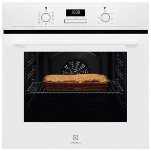 Духова шафа Electrolux електрична, 65л, A, дисплей, конвекція, білий (EOF3H40BW) 368381 фото