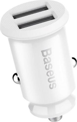 АЗП Baseus Grain Metal 3.1A/2USB (CCALL-ML02) White 268319 фото