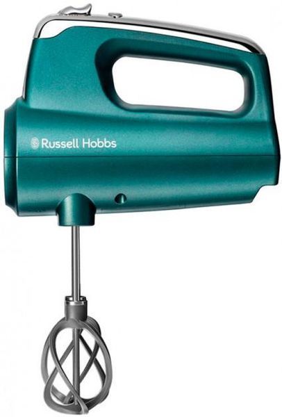 Міксер Russell Hobbs ручний Turquoise, 350Вт, насадки-4, турборежим, бірюзовий (25891-56) 364049 фото