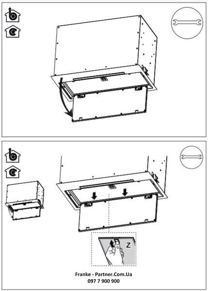 Витяжка Franke вбудовувана 70см, 1120м.куб/год, Box Flush Evo FBFE XS A70, нерж 373625 фото