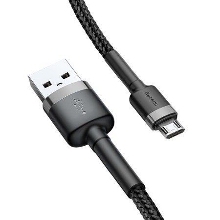 Кабель Baseus Cafule USB кабель USB For Micro 2A 3М (CAMKLF-HG1) Black/Grey 252373 фото