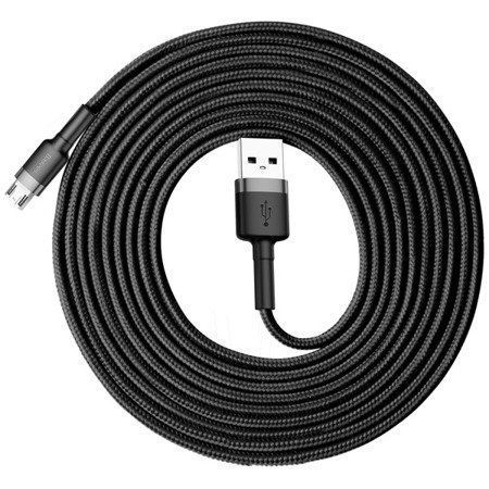 Кабель Baseus Cafule USB кабель USB For Micro 2A 3М (CAMKLF-HG1) Black/Grey 252373 фото