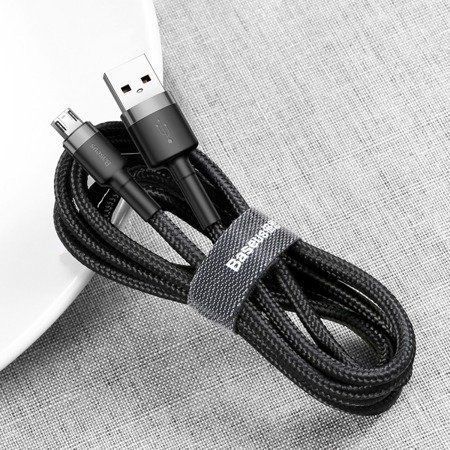 Кабель Baseus Cafule USB кабель USB For Micro 2A 3М (CAMKLF-HG1) Black/Grey 252373 фото