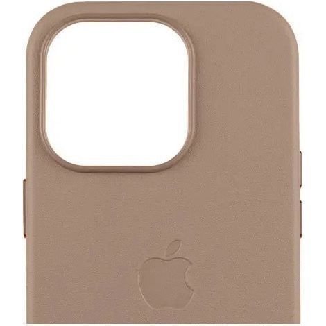 Чохол-накладка Apple iPhone 16 Pro Apple Leather Case with Animation & MagSafe Taupe 380379 фото