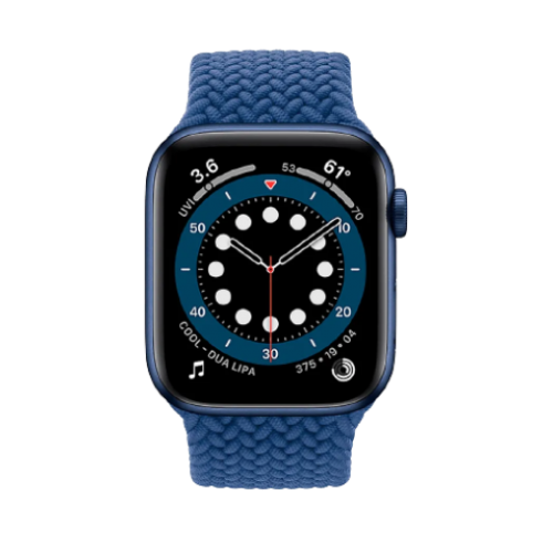 Смарт-годинник Apple Watch Series 6 44mm Blue Aluminium Case With Atlantic Blue Braided Solo Loop M02G3 265414 фото