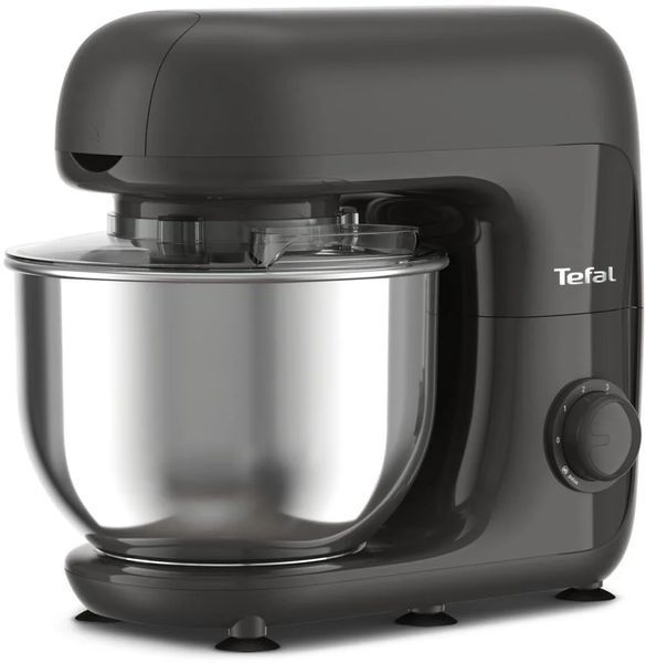 Кухонна машина Tefal Bake Essential 800Вт, чаша-метал, корпус-метал/пластик, насадок-4, чорний (QB161H38) 371977 фото