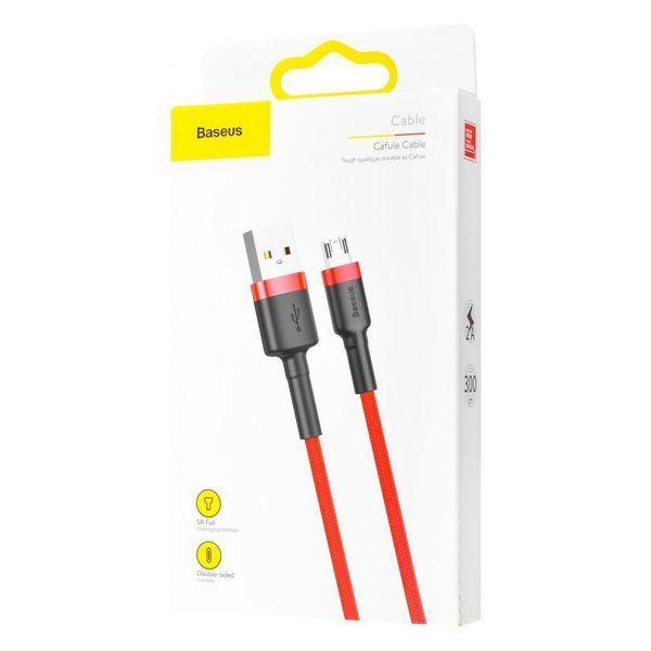 Кабель Baseus Cafule USB кабель USB For Micro 2A 3М (CAMKLF-HG1) Black/Grey 252373 фото