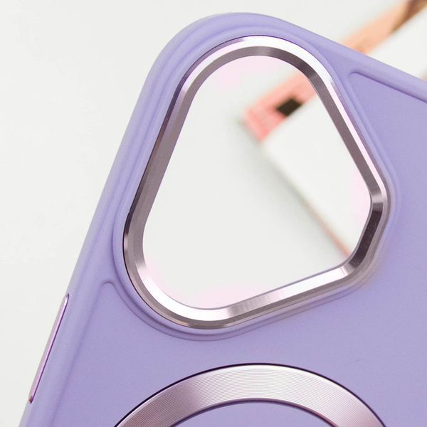 TPU чохол Bonbon Metal Style with MagSafe для Apple iPhone 16 (6.1") Бузковий / Dasheen 322899 фото