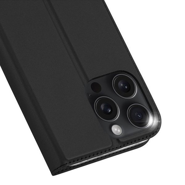 Чохол-книжка Dux Ducis з кишенею для візиток для Apple iPhone 16 Pro Max (6.9") Чорний 322725 фото