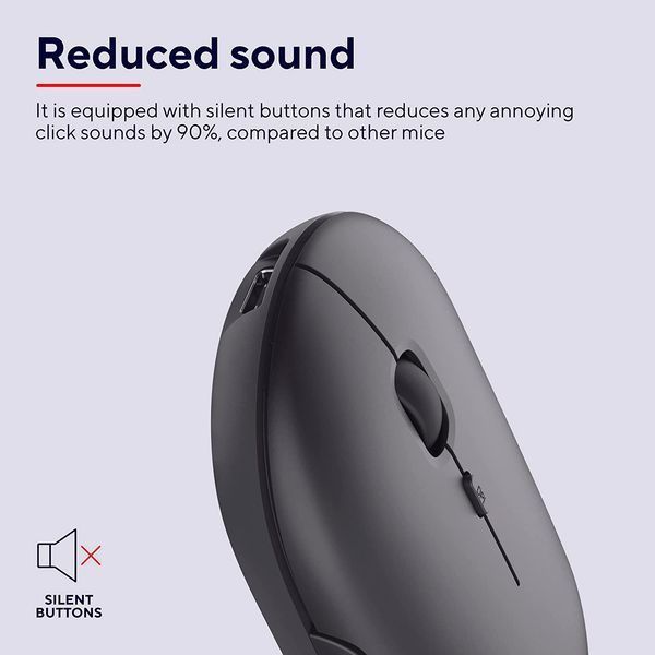 Миша Trust Puck Rechargeable, Ultra-Thin, BT/WL, Silent, чорний (24059_TRUST) 363713 фото
