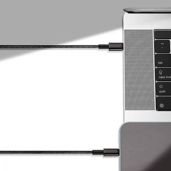 Кабель Baseus Tungsten Gold Type-C to Type-C 100W (CATWJ-A01) Black 2m 245856 фото